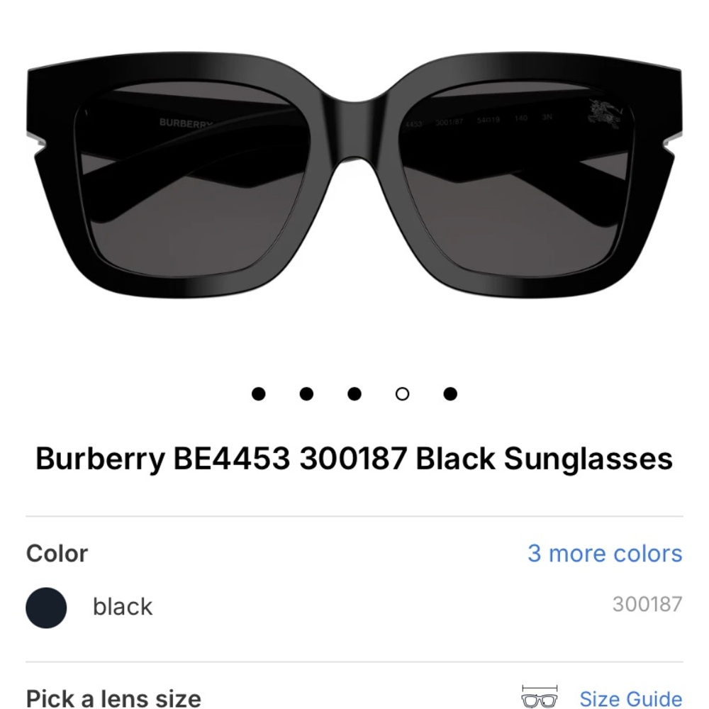 NEW, BURBERRY BLACK SQUARE SUNGLASSES! ABSOLUTELY GORGEOUS ! 🕶️🕶️🌻🌻 - Picture 10 of 15